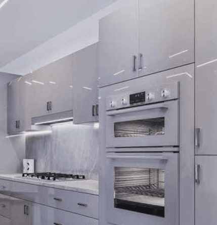 HG — High Glossy Gray: ejemplo de cocina del catálogo IQ+