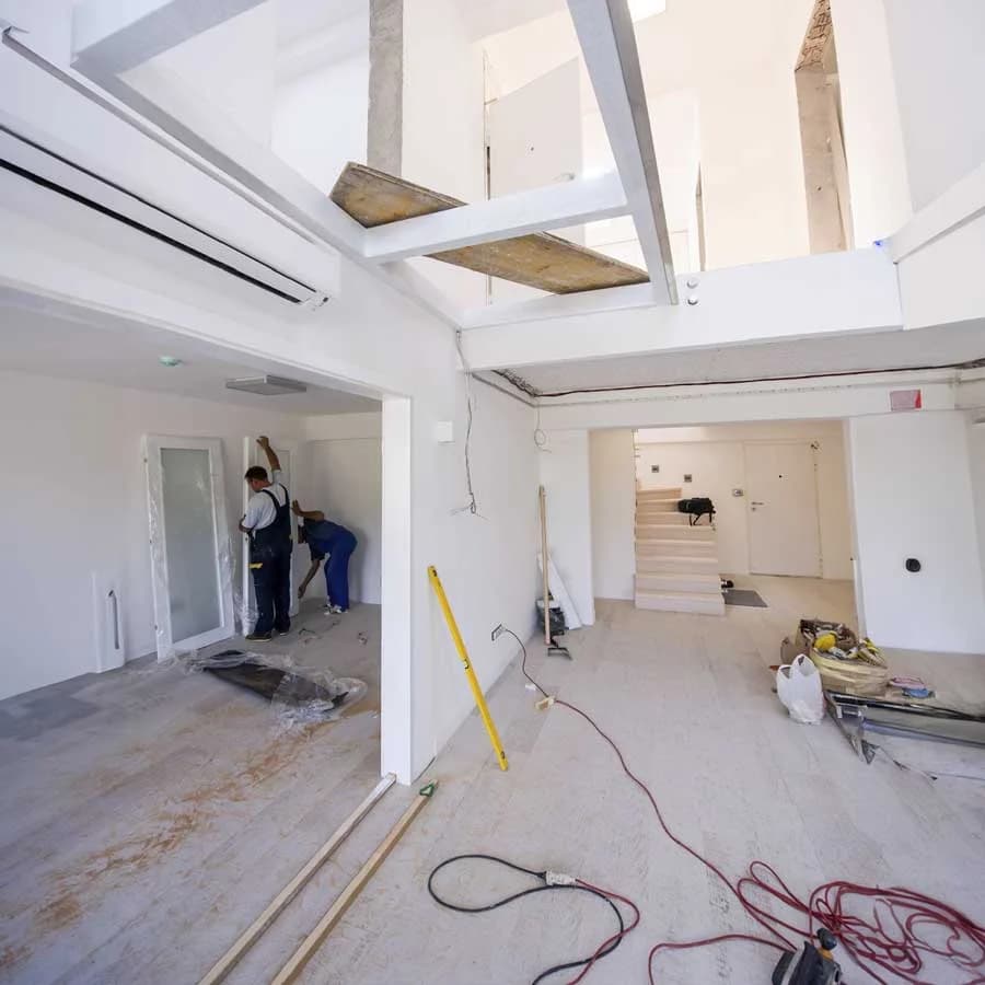 IQ+ home remodeling project with cabinetry installation in progress